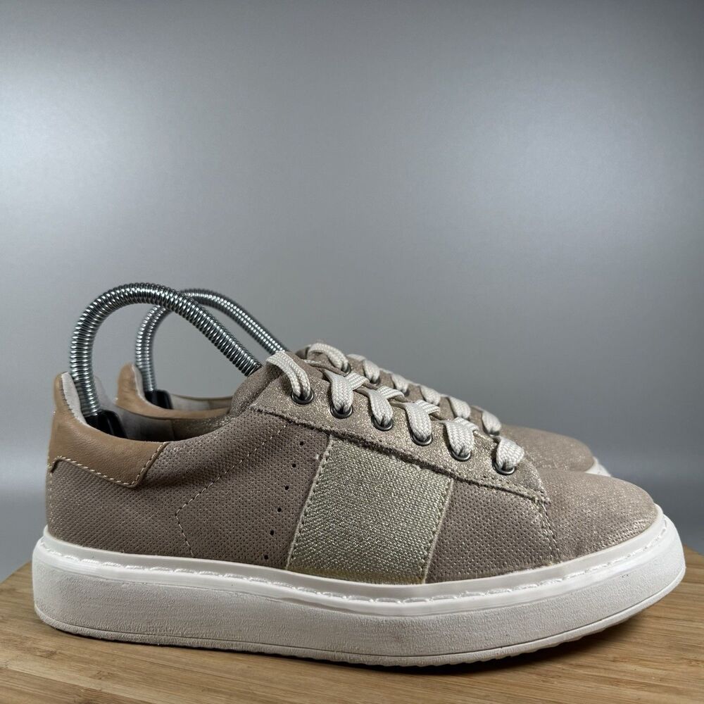 OTBT Normcore‎ Women's Fashion Sneakers Brown Leather Lace Up Size 6.5M Low Top